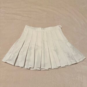 White Pleated Skirt